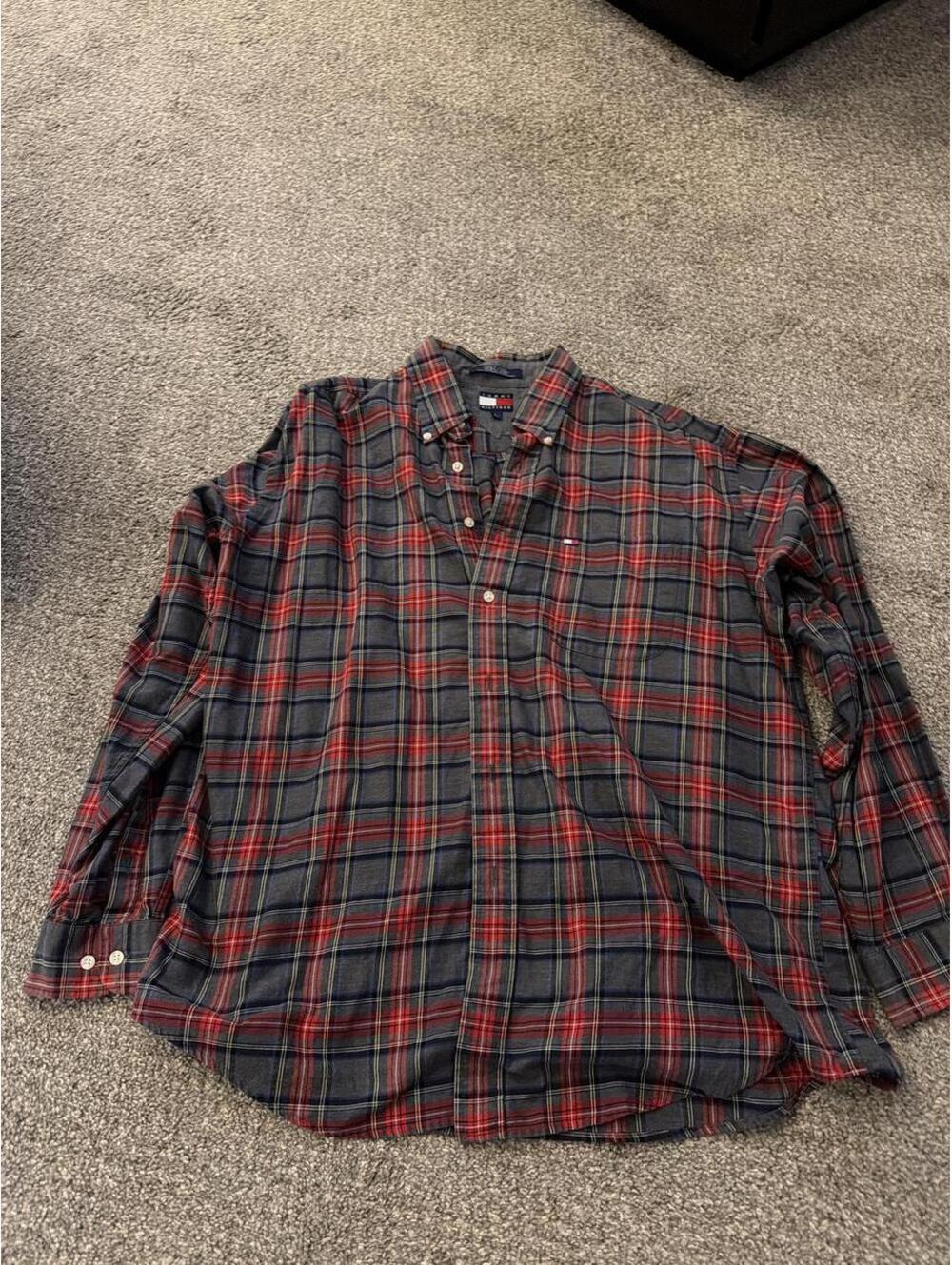 Tommy Hilfiger Men's Multi and Red Shirt